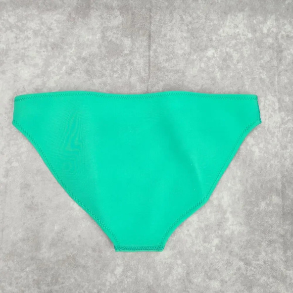 Green Black Medium Cheeky Rash Guard Bikini Bottom Swimwear - Picture 2 of 6